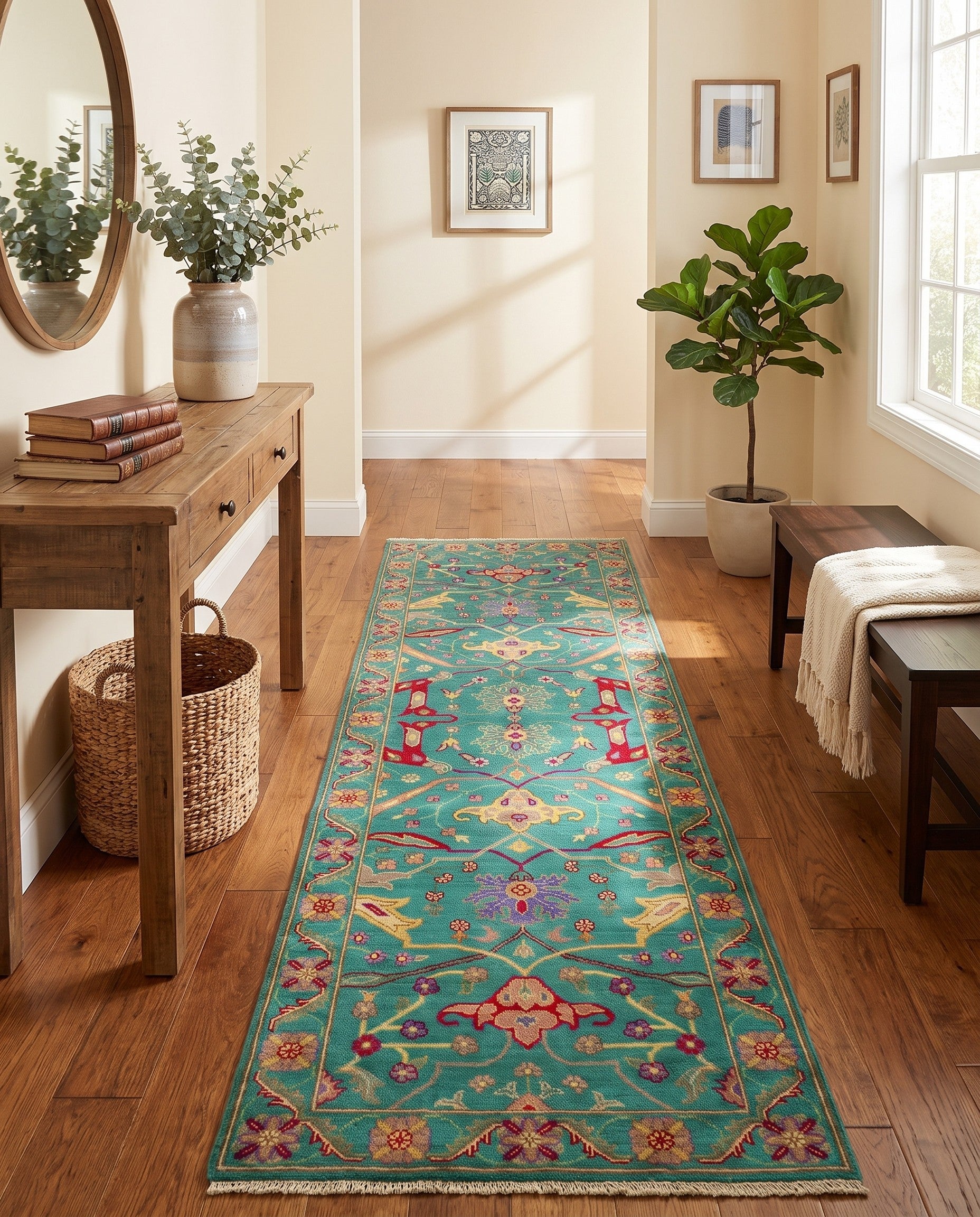 3' x 9' 10 Hand Knotted Kazak Runner Rug