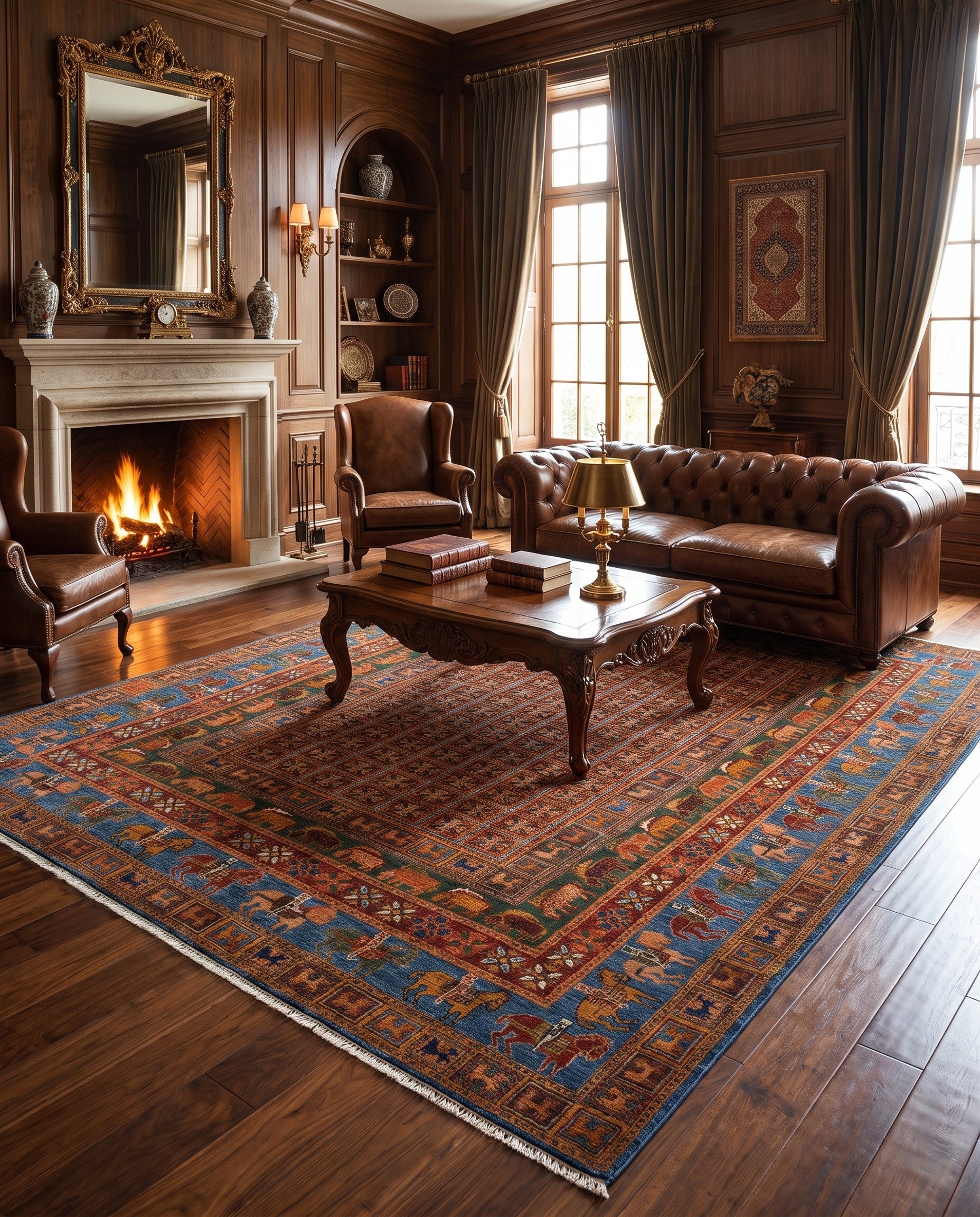 6' 11 x 10' 4 Hand Knotted Kazak Rug