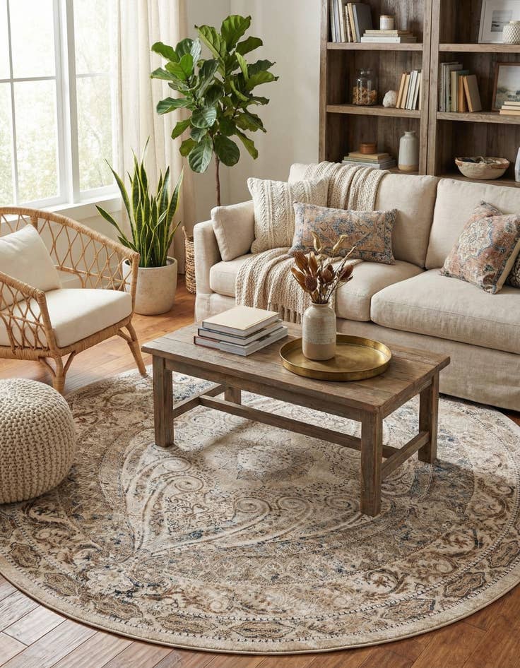 Detail image of 7' 10 x 7' 10 Villa Round Rug