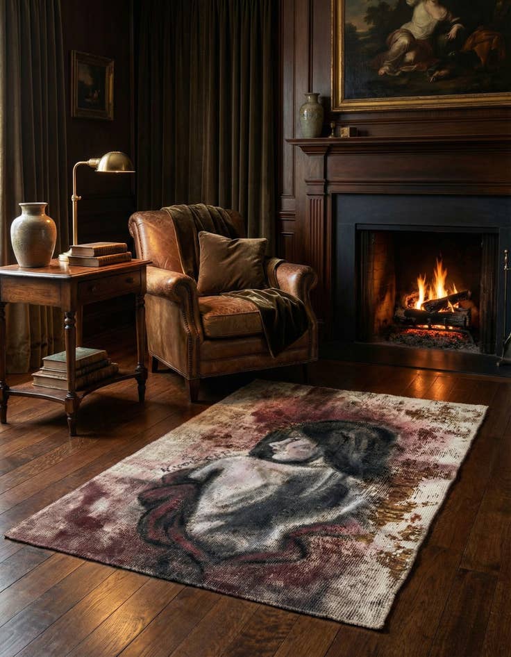 Detail image of 2' 10 x 4' 4 Hand Knotted Ultra Vintage Persian Wool Rug