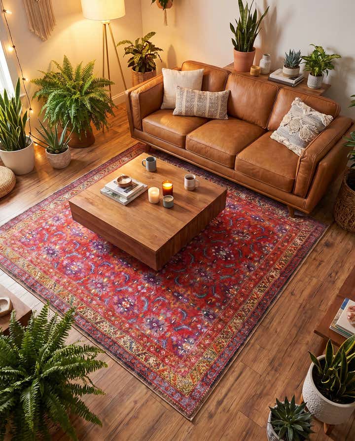7' 6 x 7' 6 Washable Timeless Square Rug