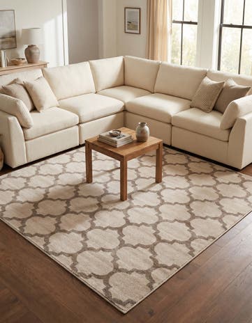 7' 10 x 7' 10 Lattice Square Rug