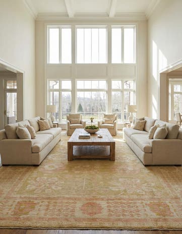 14' 6 x 20' Hand Knotted Oushak Wool Rug