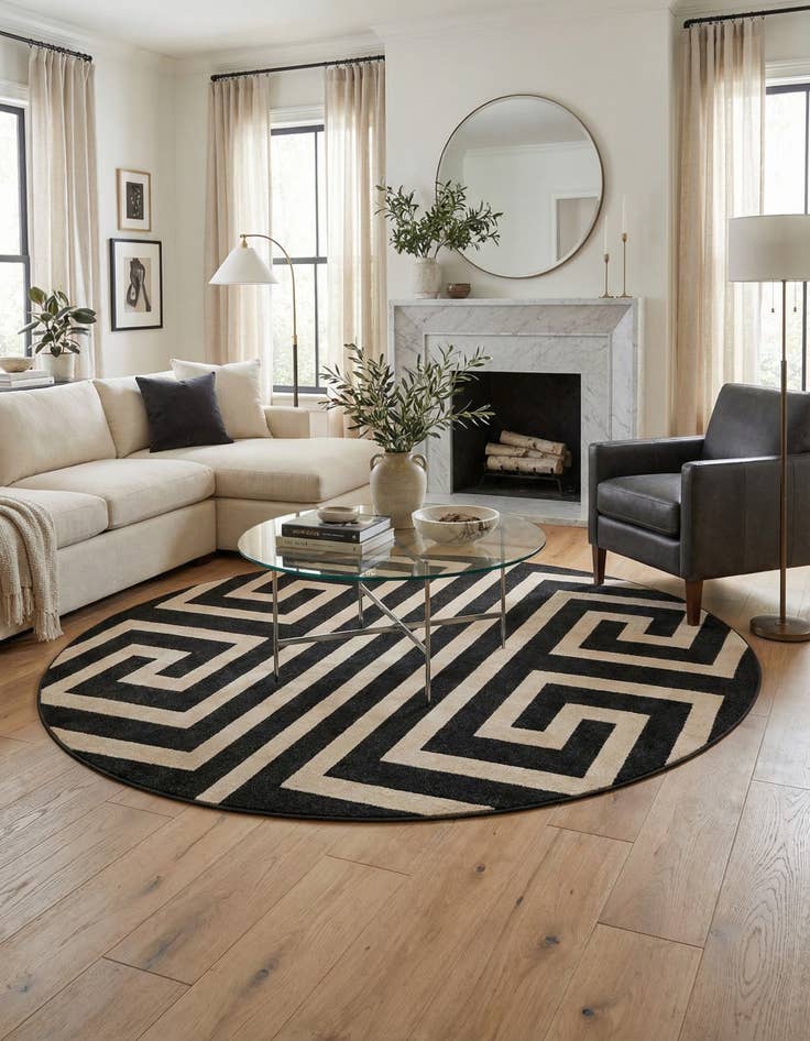 Detail image of 7' 10 x 7' 10 Hera Round Rug