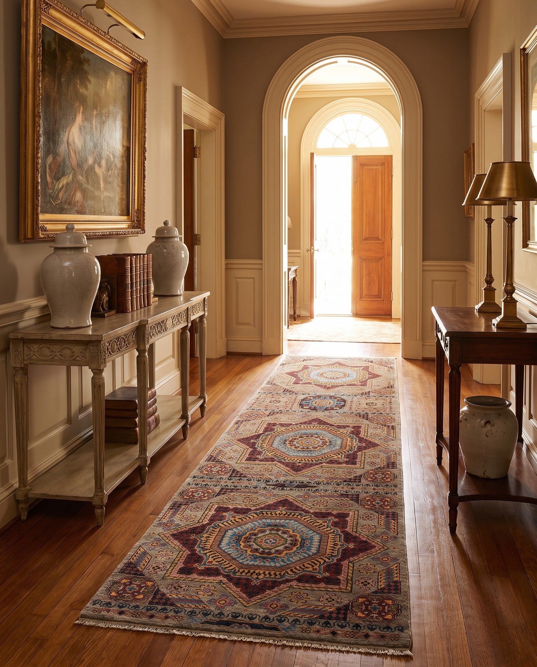 2' 8 x 9' 9 Hand Knotted Mamluk Ziegler Runner Rug