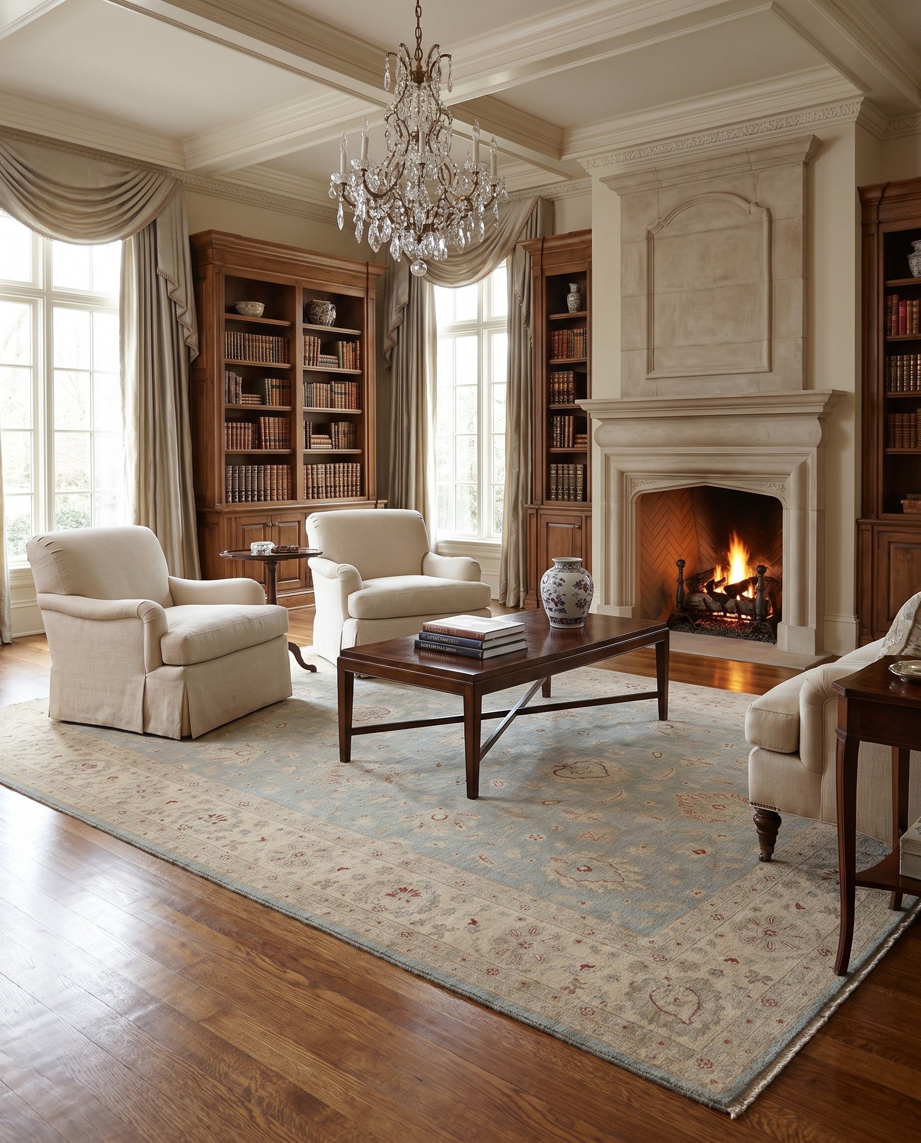 10' 1 x 13' 9 Hand Knotted Ziegler Rug