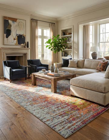 Blue Washable Arte Rug