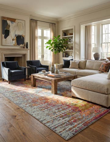 Blue Washable Arte Rug