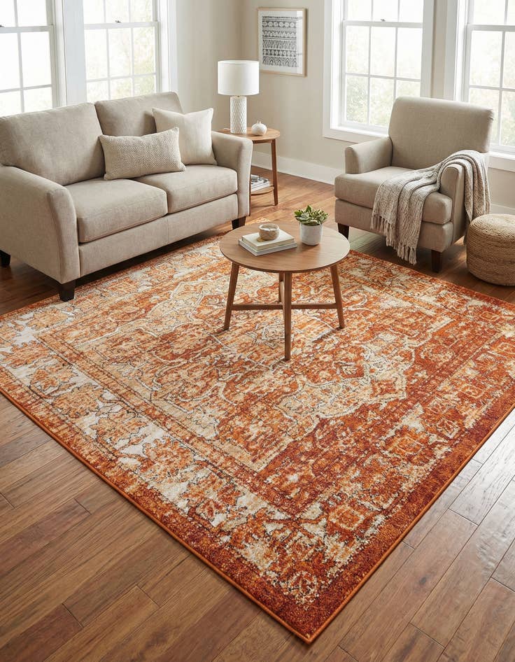 Detail image of 6' x 6' Isabella Square Rug