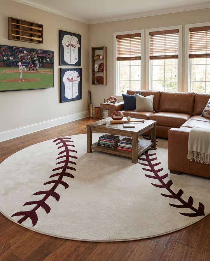10' x 10' Sports Washable Round Rug