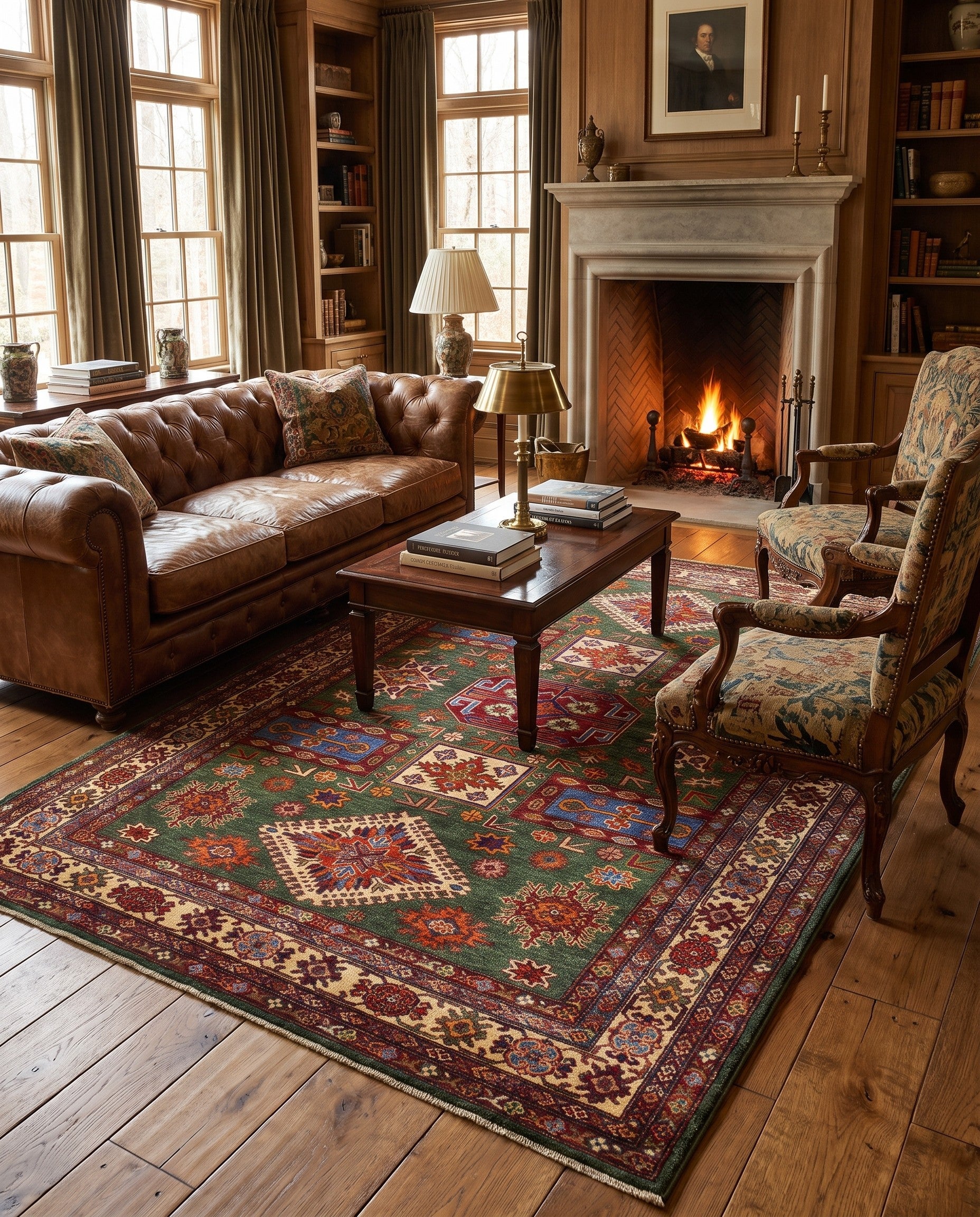 5' 8 x 8' 6 Hand Knotted Kazak Rug