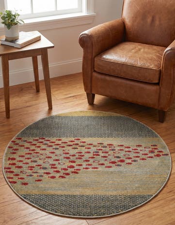 3' x 3' Kashkuli Gabbeh Round Rug