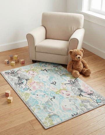 2' 2 x 3' Animals Whimsy Kids Rug