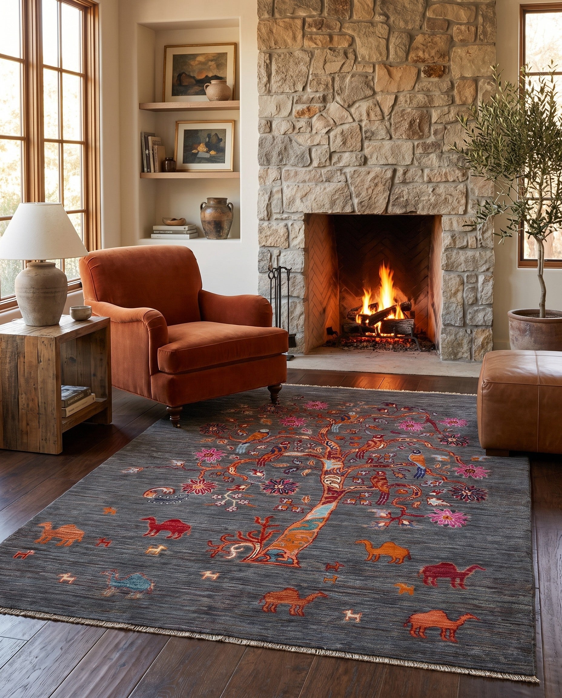 4' 1 x 6' 3 Hand Knotted Ariana Ziegler Rug