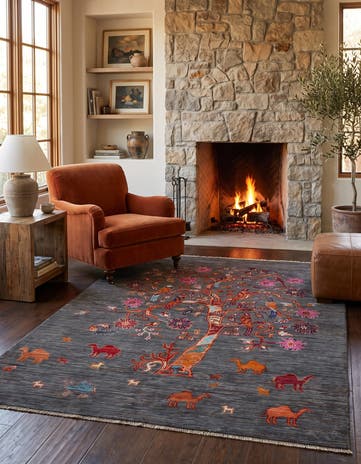 4' 1 x 6' 3 Hand Knotted Ariana Ziegler Rug