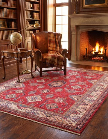 210cm x 290cm Hand Knotted Kazak Rug