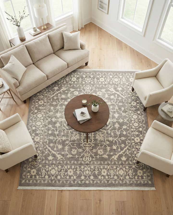 8' x 8' Modern Classical Square Rug