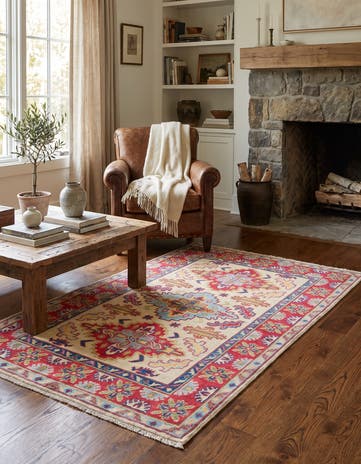 3' 5 x 5' 1 Hand Knotted Kazak Rug