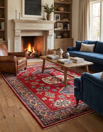 5' 1 x 6' 10 Hand Knotted Kazak Rug