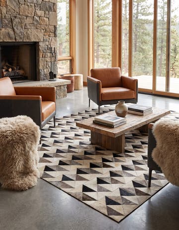5' 3 x 8' 1 Cowhide - Patchwork Rug