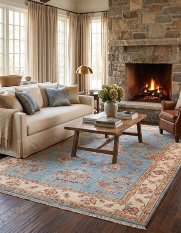 4' 1 x 6' 4 Hand Knotted Ziegler Rug