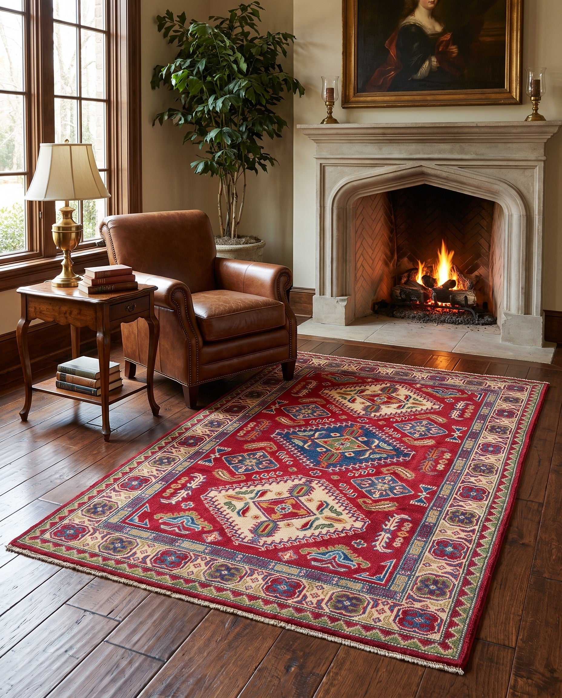 120cm x 185cm Hand Knotted Kazak Rug