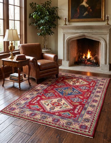 120cm x 185cm Hand Knotted Kazak Rug