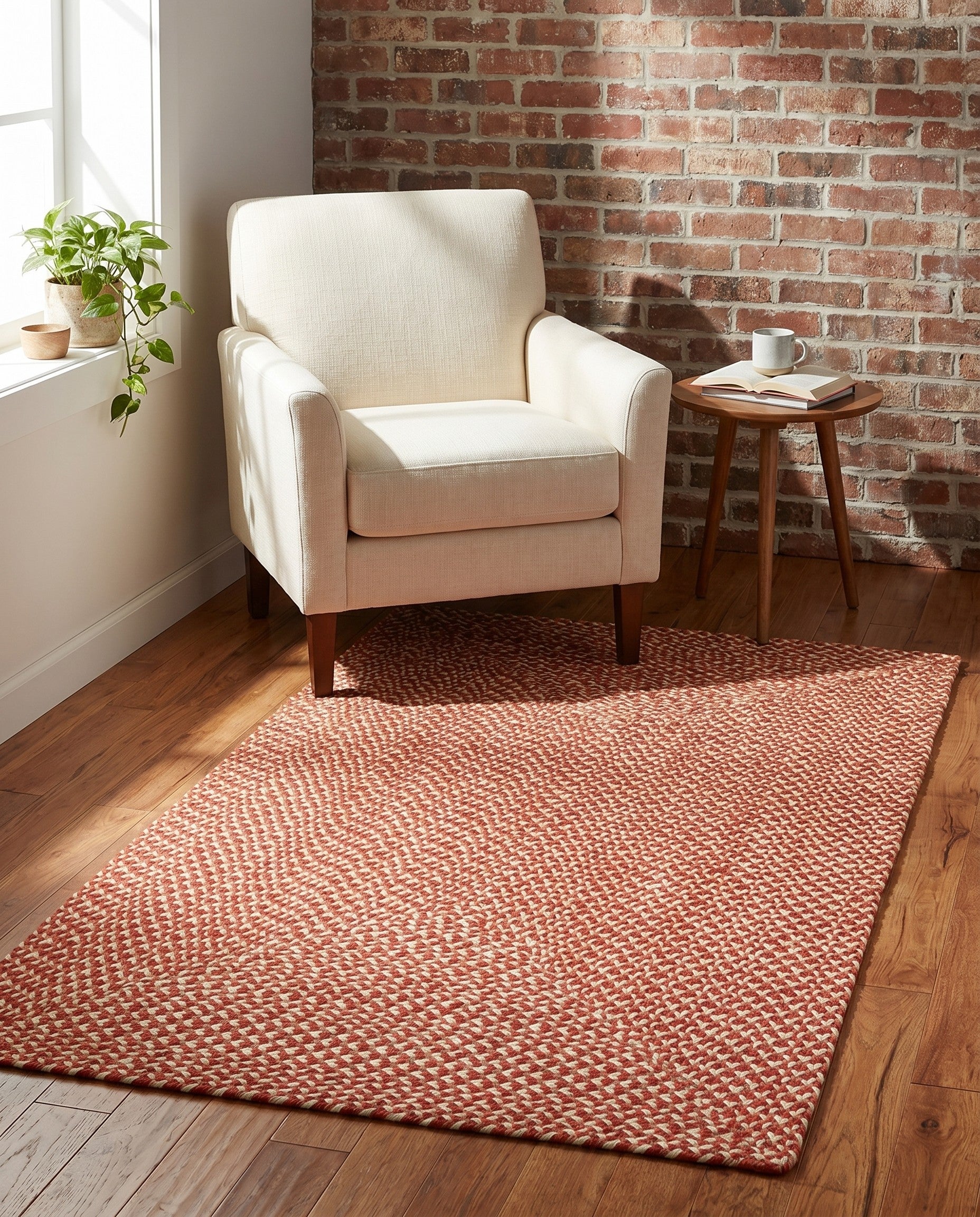 3' 1 x 5' 1 Handmade Tweed Braided Jute Rug