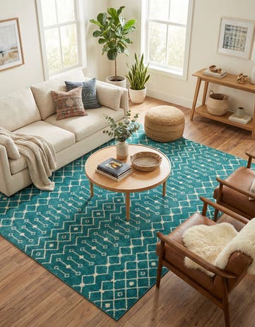 10' x 10' Moroccan Trellis Square Rug