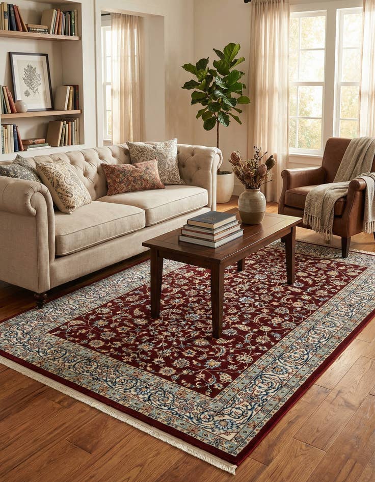 Detail image of 5' 3 x 8' Nain Design Rug