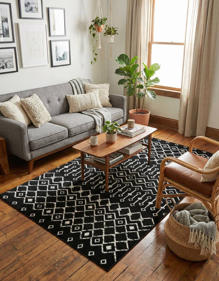 Detail image of 5' 3 x 8' Kasbah Trellis Rug