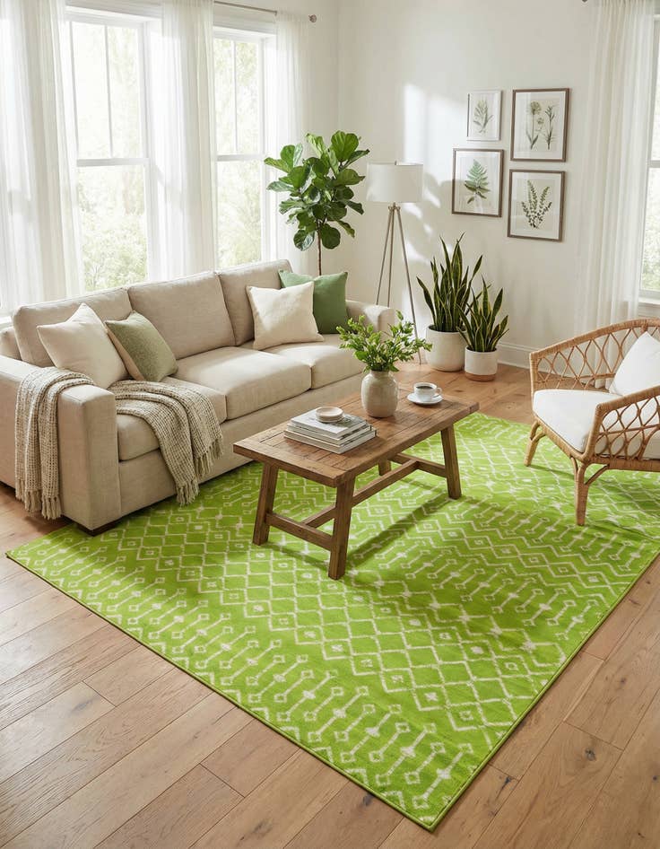 Detail image of 7' 10 x 10' Kasbah Trellis Rug