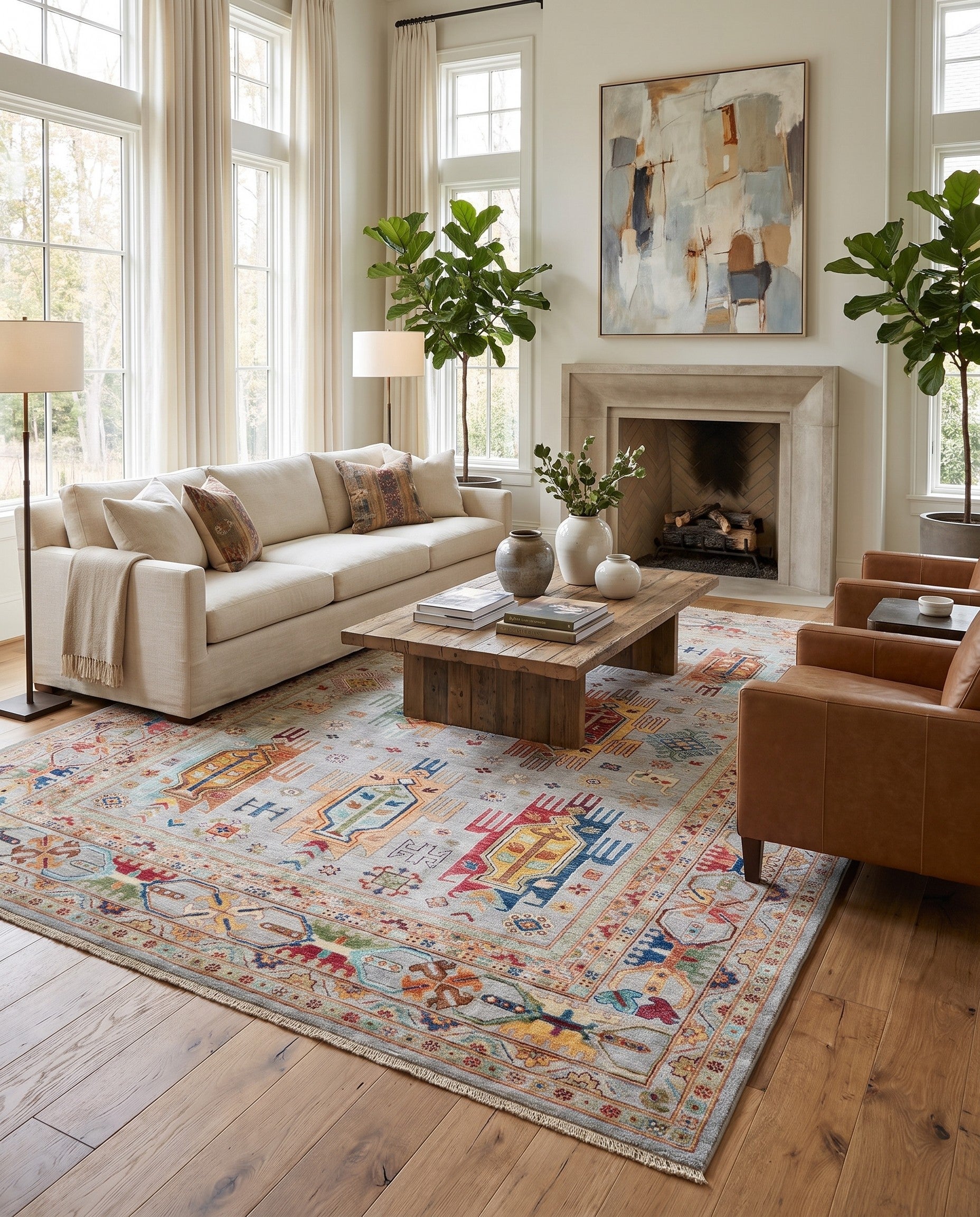 6' 11 x 9' 10 Hand Knotted Ariana Ziegler Rug