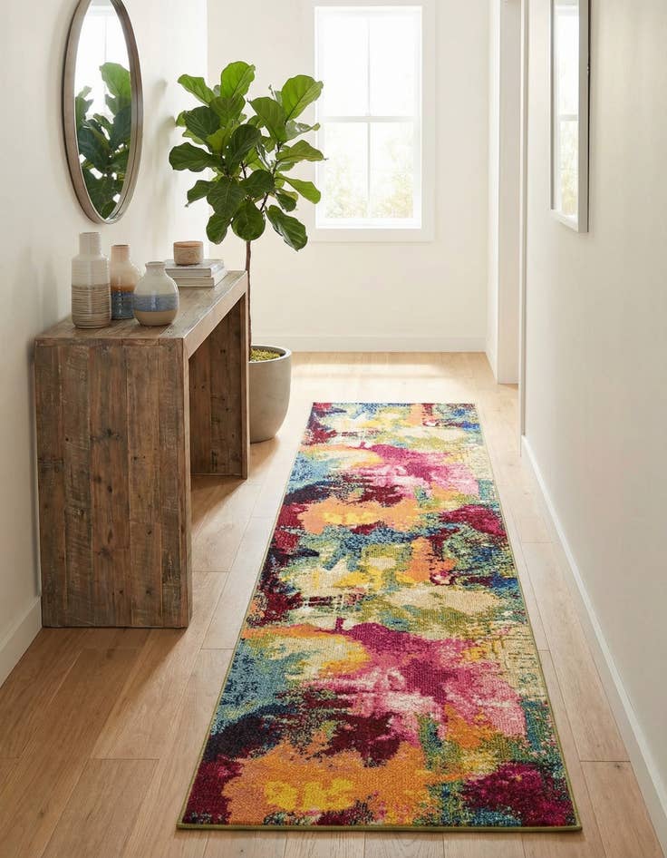 Detail image of 2' x 8' Washable Hyacinth Runner Rug