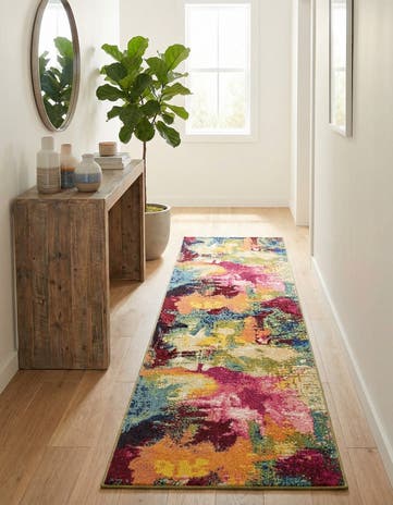 2' x 8' Washable Hyacinth Runner Rug