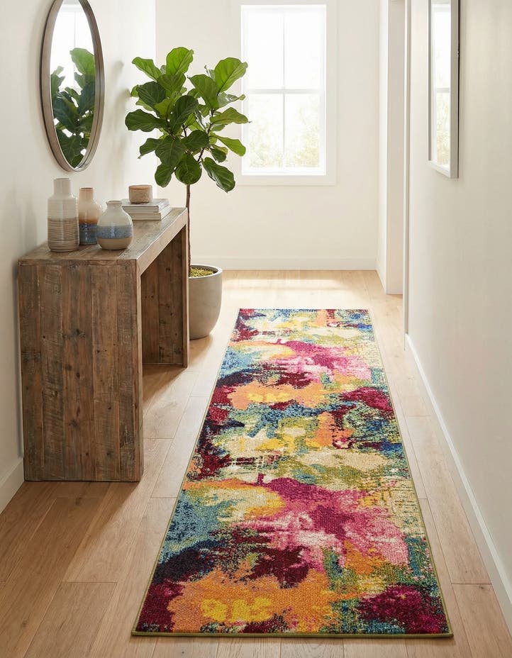 2' x 8' Washable Hyacinth Runner Rug