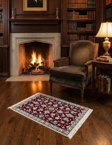 2' x 2' 10 Hand Knotted Nain Rug
