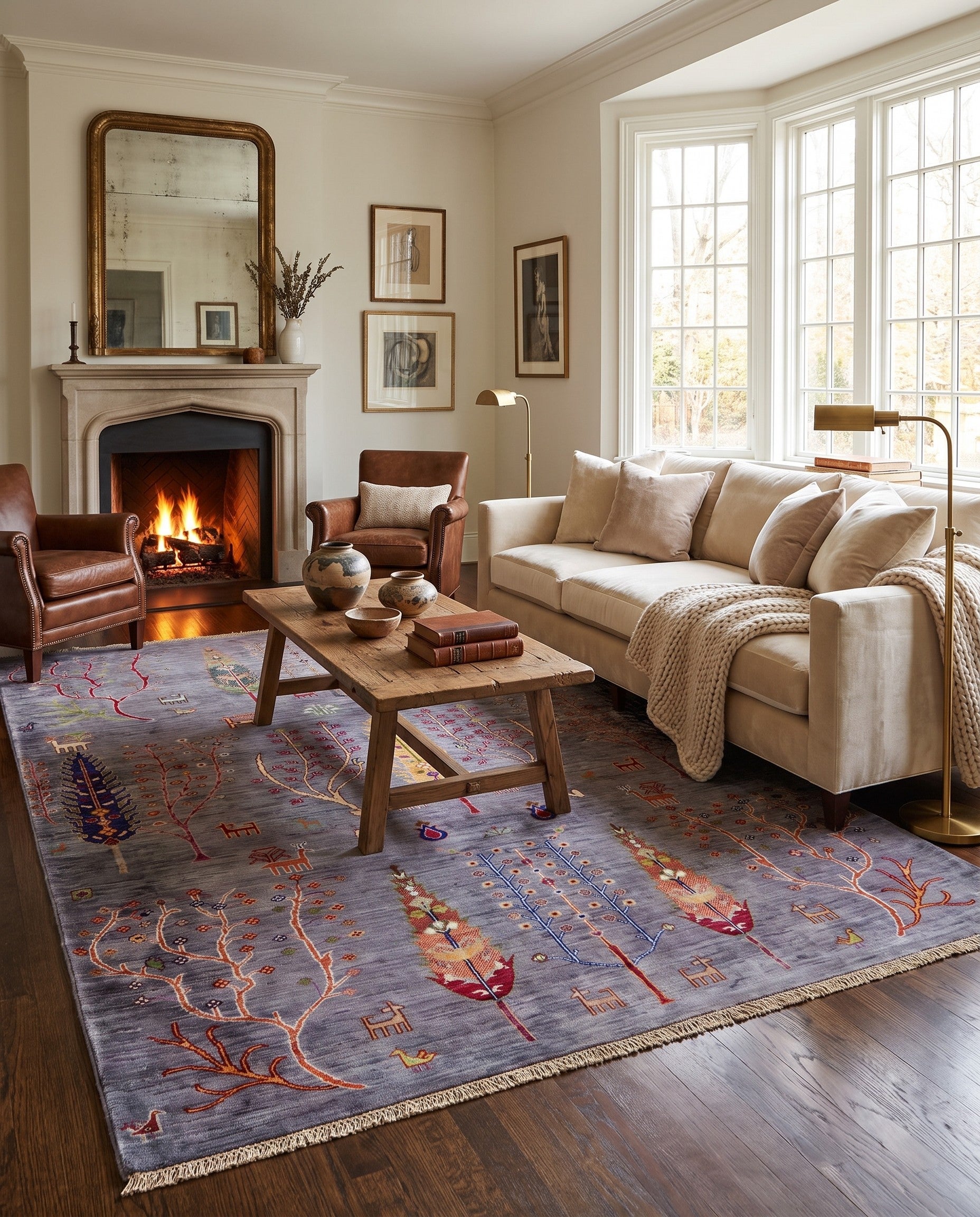 5' 2 x 6' 6 Hand Knotted Ariana Ziegler Rug