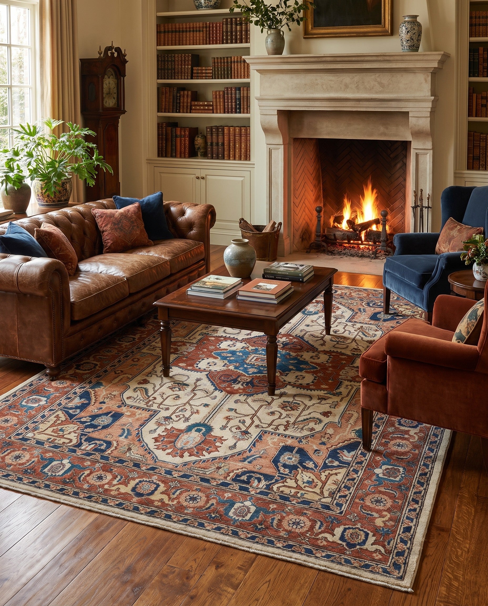 8' 3 x 11' 10 Hand Knotted Heriz Rug