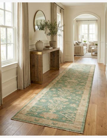 2' 11 x 11' 7 Hand Knotted Oushak Wool Runner Rug