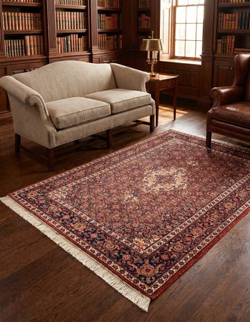 4' 4 x 6' 4 Hand Knotted Birjand Wool Rug