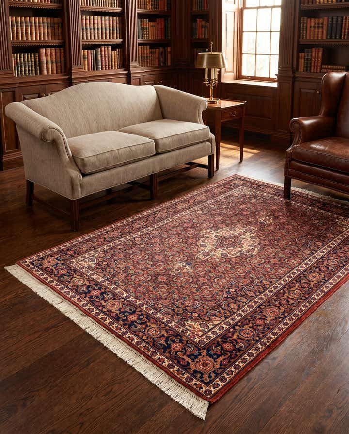 4' 4 x 6' 4 Hand Knotted Birjand Wool Rug