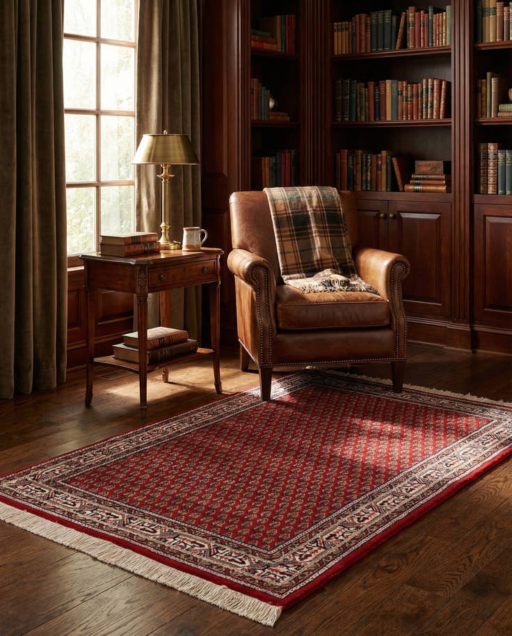 Detail image of 3' 2 x 5' Hand Knotted Mir Wool Rug