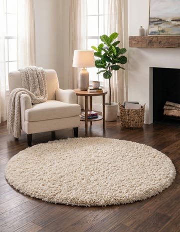 6' x 6' Infinity Shag Round Rug