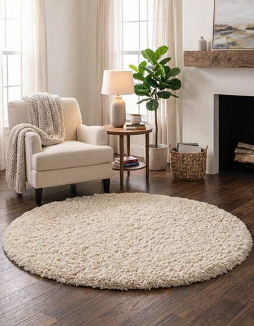 6' x 6' Infinity Shag Round Rug