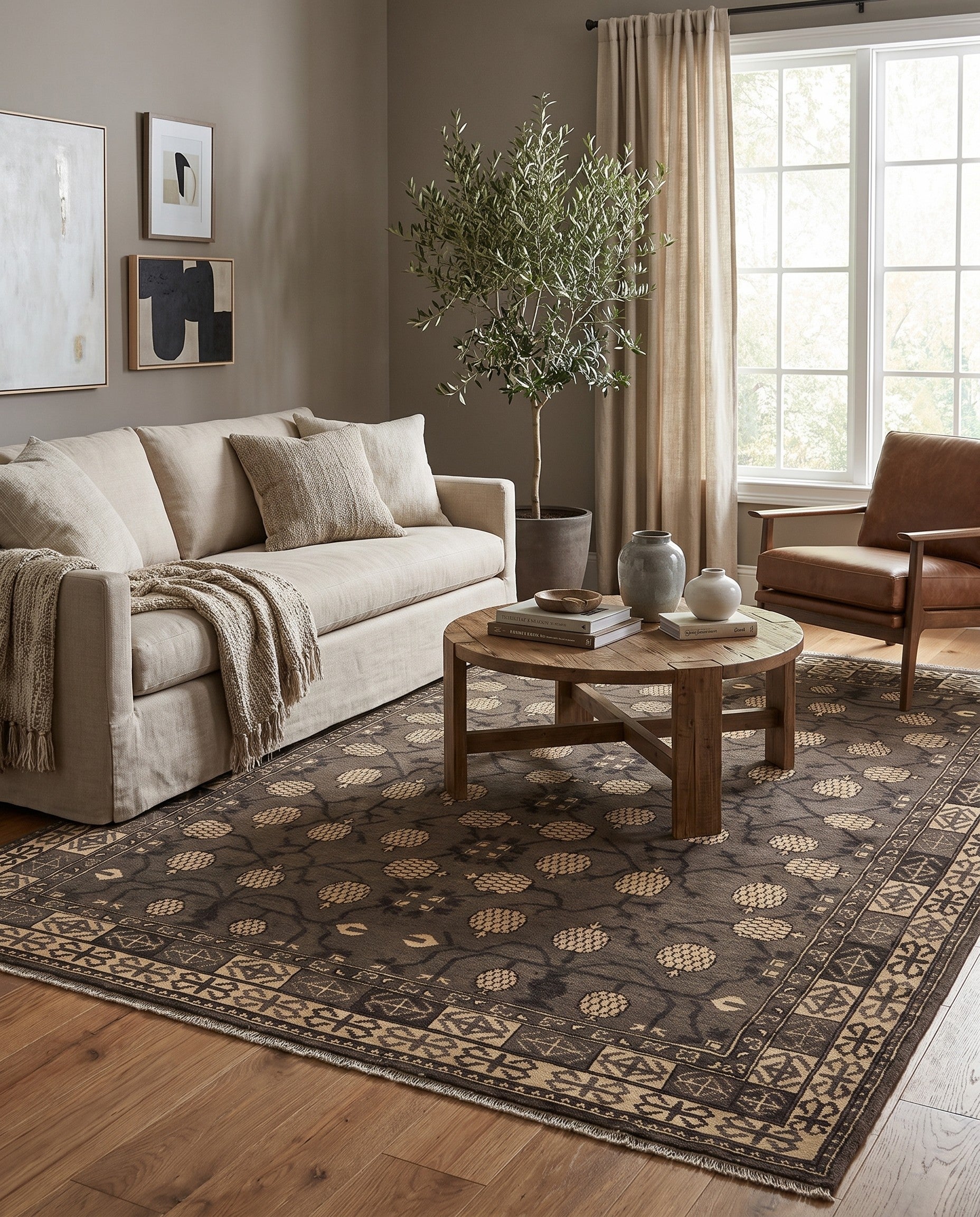 5' 10 x 7' 11 Hand Knotted Ziegler Modern Rug