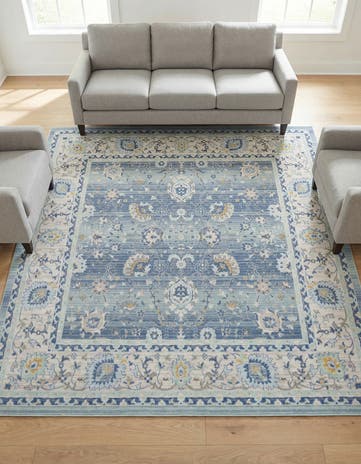French Blue Whitney Square Rug