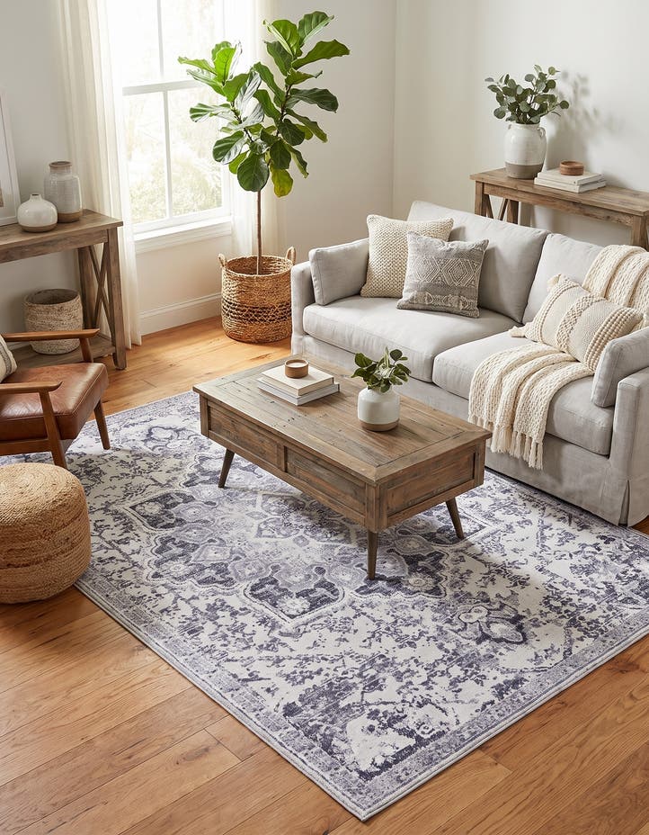 5' 3 x 8' Washable Francesca Rug
