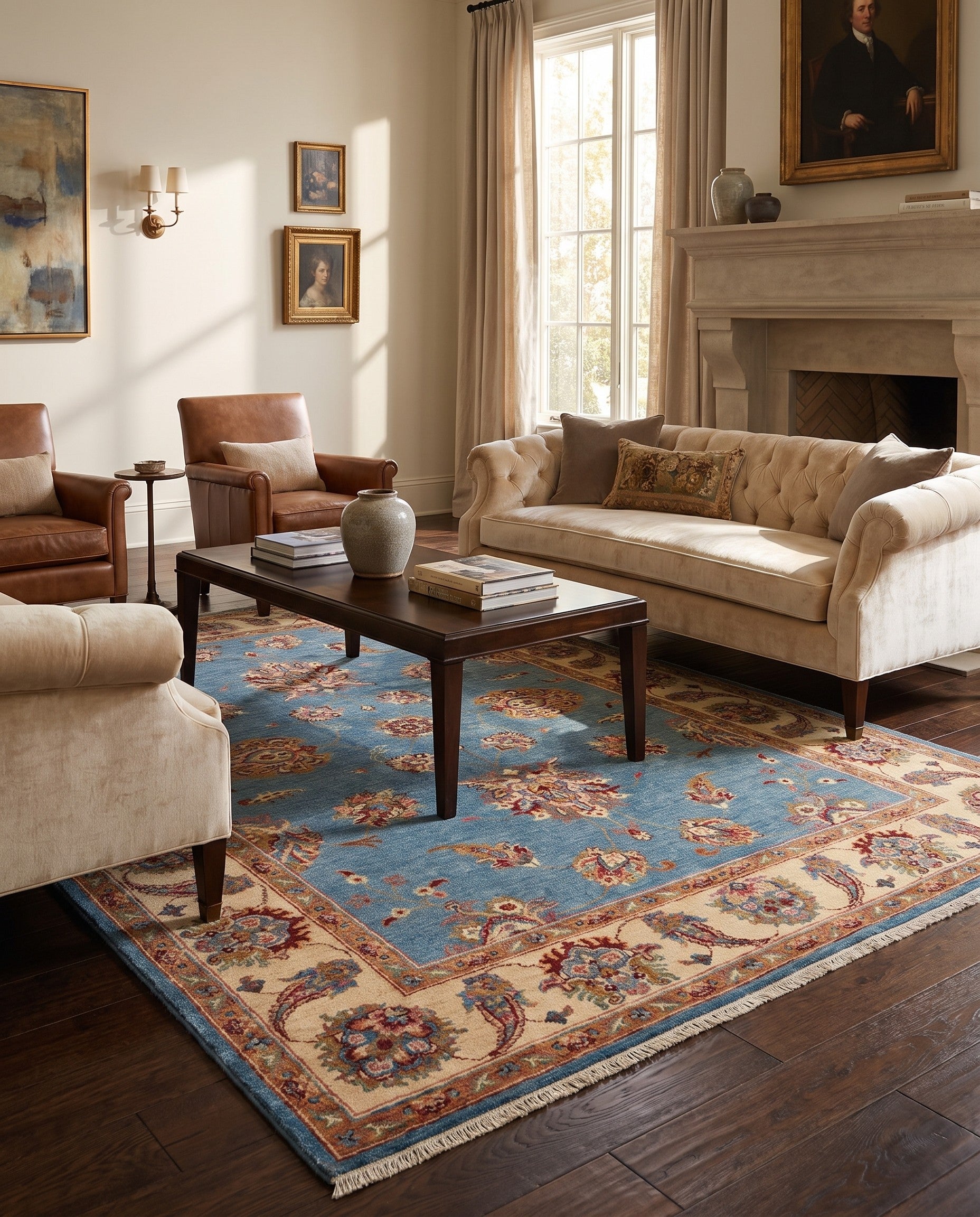 5' x 6' 10 Hand Knotted Ziegler Rug