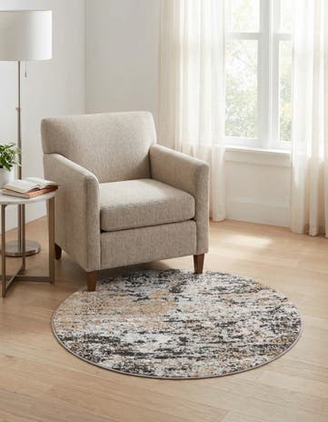 Beige Leipzig Round Rug